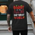 Daddy Of The Berry First Birthday Of Girl Strawberry Men's Back Print T-Shirt