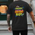 Daddy Of The Birthday Astronaut Boy Outer Space Theme Party Men's Back Print T-Shirt