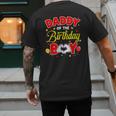Daddy Of The Birthday Boy Matching Dad Son Family Birthday Men's Back Print T-Shirt