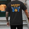 Daddy Of The Birthday Boy Milk And Cookies Lover Men's Back Print T-Shirt