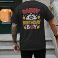 Daddy Of The Birthday Boy Shirt Matching Dad Son Family Bday Men's Back Print T-Shirt