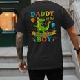 Daddy Of The Birthday Boy T-Rex Dinosaur Birthday Party Men's Back Print T-Shirt