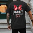 Daddy Of The Birthday Girl Cute Pink Bow Family Matching Men's Back Print T-Shirt
