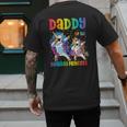 Daddy Of The Birthday Girl Dabbing Princess Unicorn Dad Men's Back Print T-Shirt