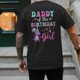 Daddy Of The Birthday For Girl Dinosaur T-Rex Party Family Men's Back Print T-Shirt