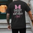 Daddy Of The Birthday Girl Pink Bow Birthday Family Matching Men's Back Print T-Shirt