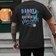 Daddy Of The Birthday Mermaid Family Matching Dad Papa Men's Back Print T-Shirt Daddy Of The Birthday Mermaid Family Matching Dad Papa Men's Back Print T-Shirt