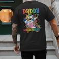 Daddy Of The Birthday Princess Girl Dabbing Unicorn Dad Men's Back Print T-Shirt