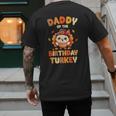 Daddy Of The Birthday Turkey Family 1st Birthday Boy Men's Back Print T-Shirt
