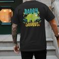 Daddy Dad Saurus Rex Dinosaur Dino For Father Men's Back Print T-Shirt