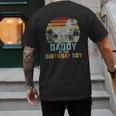 Daddy Dinosaur Of The Birthday Boy Dad Matching Family Men's Back Print T-Shirt