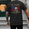 My Daddy Is My Hero Military Dad American Flag Army Proud Ar Men's Back Print T-Shirt