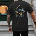 Daddy Of Mr One-Derful Party Blue-Gold Dad Boy 1st Birthday Men's Back Print T-Shirt