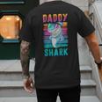 Daddy Shark Retro Vintage Dad Men's Back Print T-Shirt
