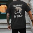 Daddy Wolf Wolves Dad Moon Fathers Day Men's Back Print T-Shirt Daddy Wolf Wolves Dad Moon Fathers Day Men's Back Print T-Shirt