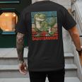 Daddysaurus Father's Day Best Dad T-Rex Papa Men's Back Print T-Shirt