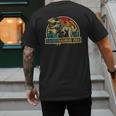 Daddysaurus Rex Dinosaur Daddy Saurus Rex Family Matching Men's Back Print T-Shirt