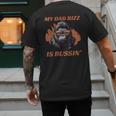 Dad's Birthday Father's Day Dad RIzz Is Bussin' Men's Back Print T-Shirt