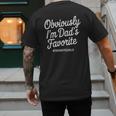 Dads Favorite Son Daughter I'm Dad's Favorite Men's Back Print T-Shirt