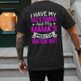 I Have My Dad's Temper & My Mama's Mouth Daughter Kids Men's Back Print T-Shirt