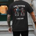 Dirt Bike Family Father Son Motocross Off-Road MX Dad Boys Men's Back Print T-Shirt