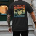 Drumming Basement Drum Set Drummer Rock Dad Grandpa Men's Back Print T-Shirt
