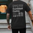 Dumbbell Daddy And Dad Gym Workout Father Men's Back Print T-Shirt Dumbbell Daddy And Dad Gym Workout Father Men's Back Print T-Shirt