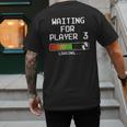 Expectant Dad To Be Gamer Pregnancy Announcement Player 3 Men's Back Print T-Shirt