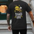 Family Bee Shirts Dad Daddy First Bee Day Outfit Birthday Men's Back Print T-Shirt