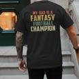 Fantasy Football Dad Champion Vintage Draft Party Men's Back Print T-Shirt