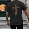 Father's Day For Dad Husband Blessed Dad Christian Men's Back Print T-Shirt Father's Day For Dad Husband Blessed Dad Christian Men's Back Print T-Shirt