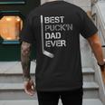 Father's Day Hockey Dad Best Puck'n Dad Ever Men's Back Print T-Shirt
