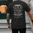 Fathers Day Proud Dad Of A United States Anchor Sailor Men's Back Print T-Shirt
