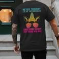 Fathers Day I Wear A Unicorn Shirt Dadacorn Men's Back Print T-Shirt