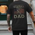 My Favorite Baseball Player Calls Me Dad Father's Day Men's Back Print T-Shirt