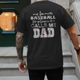 My Favorite Baseball Player Calls Me Dad Shirt Father's Day Men's Back Print T-Shirt