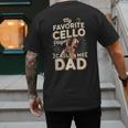 My Favorite Cello Player Calls Me Dad Fathers Day Men's Back Print T-Shirt My Favorite Cello Player Calls Me Dad Fathers Day Men's Back Print T-Shirt