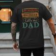 My Favorite Engineer Calls Me Dad Engineer Dad Men's Back Print T-Shirt