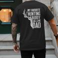 My Favorite Hunting Buddy Calls Me Dad Shirt Men Deer Hunter Men's Back Print T-Shirt