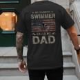 My Favorite Swimmer Calls Me Dad Fathers Day Men's Back Print T-Shirt