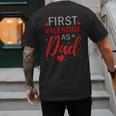 My First Valentine As Dad 2025 For a Proud New Father Men's Back Print T-Shirt