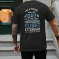Flight Attendant Shirt For Dad Father Flight Attendant Men's Back Print T-Shirt Flight Attendant Shirt For Dad Father Flight Attendant Men's Back Print T-Shirt