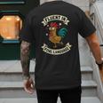 Fluent In Fowl Language Chicken Rooster Mom Dad Farm Men's Back Print T-Shirt