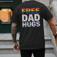 Free Dad Hugs Pride Flag Month LGBTQ Transgender Support Men's Back Print T-Shirt Free Dad Hugs Pride Flag Month LGBTQ Transgender Support Men's Back Print T-Shirt