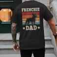 Frenchie Dad Retro French Bulldog Lover Daddy Men Men's Back Print T-Shirt