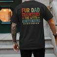Fur Dad Man Myth Snack Dealer Paw Cat Dog Father's Day Men's Back Print T-Shirt