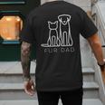 Fur Dad Pet Lover Cat Dog Dad Husband Fathers Day Wife Men's Back Print T-Shirt