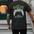Gamer Dad Gaming Shirts Fathers Day Video Game Daddy Men's Back Print T-Shirt