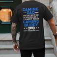 Gamer Video Games Gaming Dad Gaming Men's Back Print T-Shirt