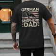 German Shepherd Dad Shirt American Flag German Shepherds Men's Back Print T-Shirt